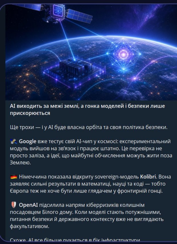 Опублікований пост з AI-картинкою в каналі